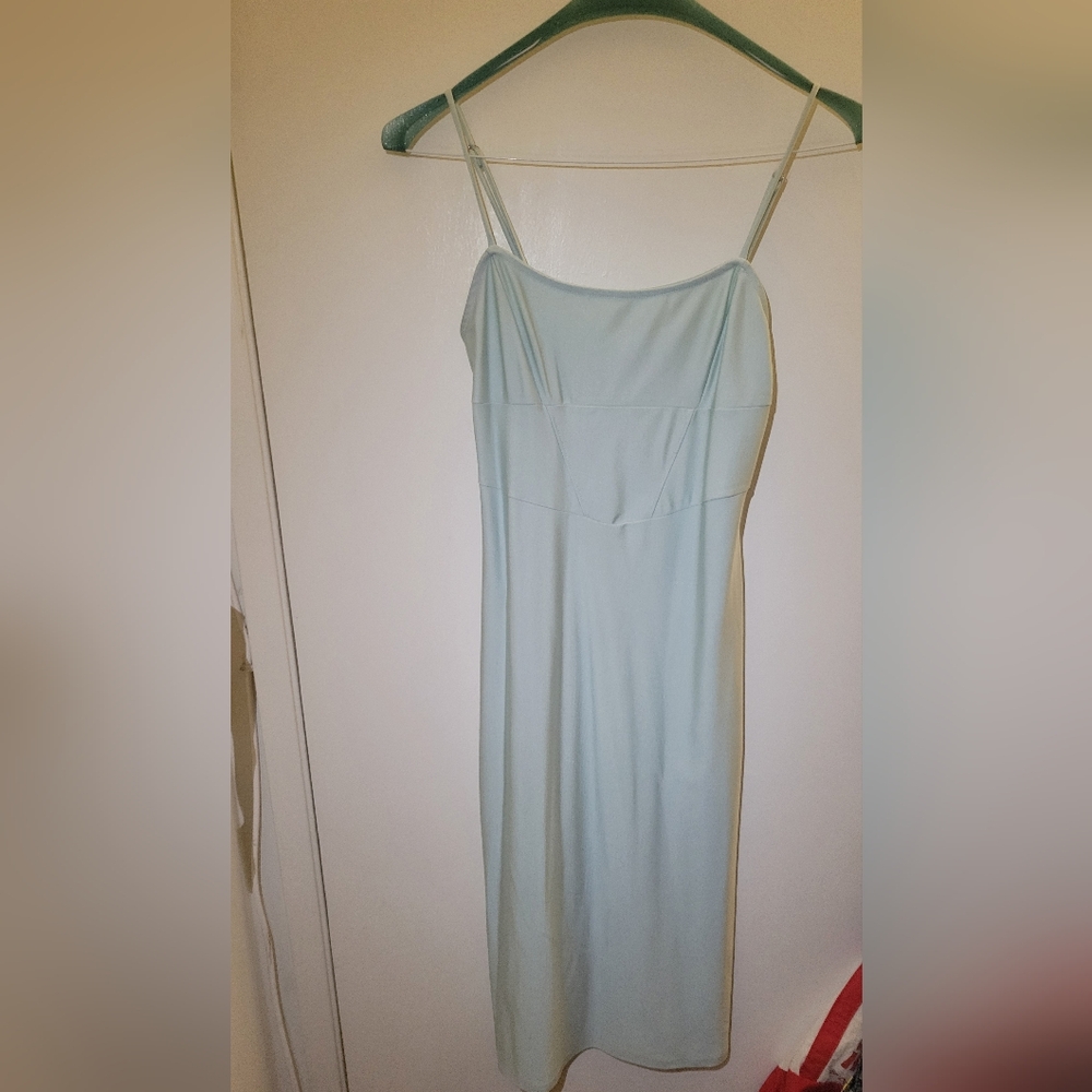 Mint Blue Midi Dress